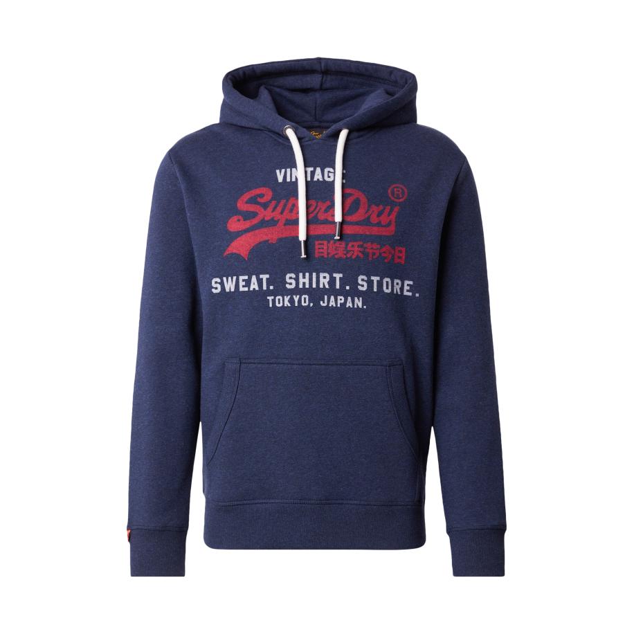 Superdry Superdry Sweatshirt Heritage marine / grijs gemêleerd / karmijnrood -