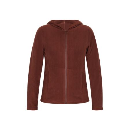 LOMASI LOMASI Fleece jas kastanjebruin