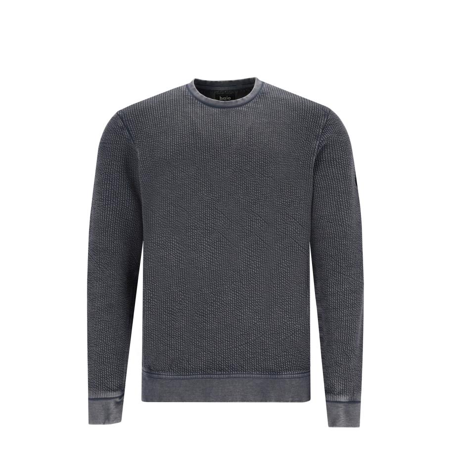 HAJO Sweatshirt zwart gemêleerd Zwart