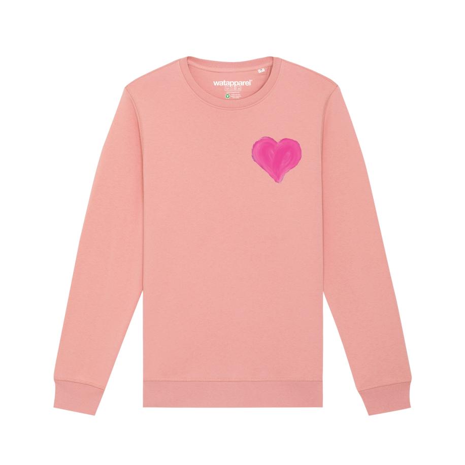 Watapparel Watapparel Sweatshirt Pink Heart zalm roze / eosine / lichtroze -