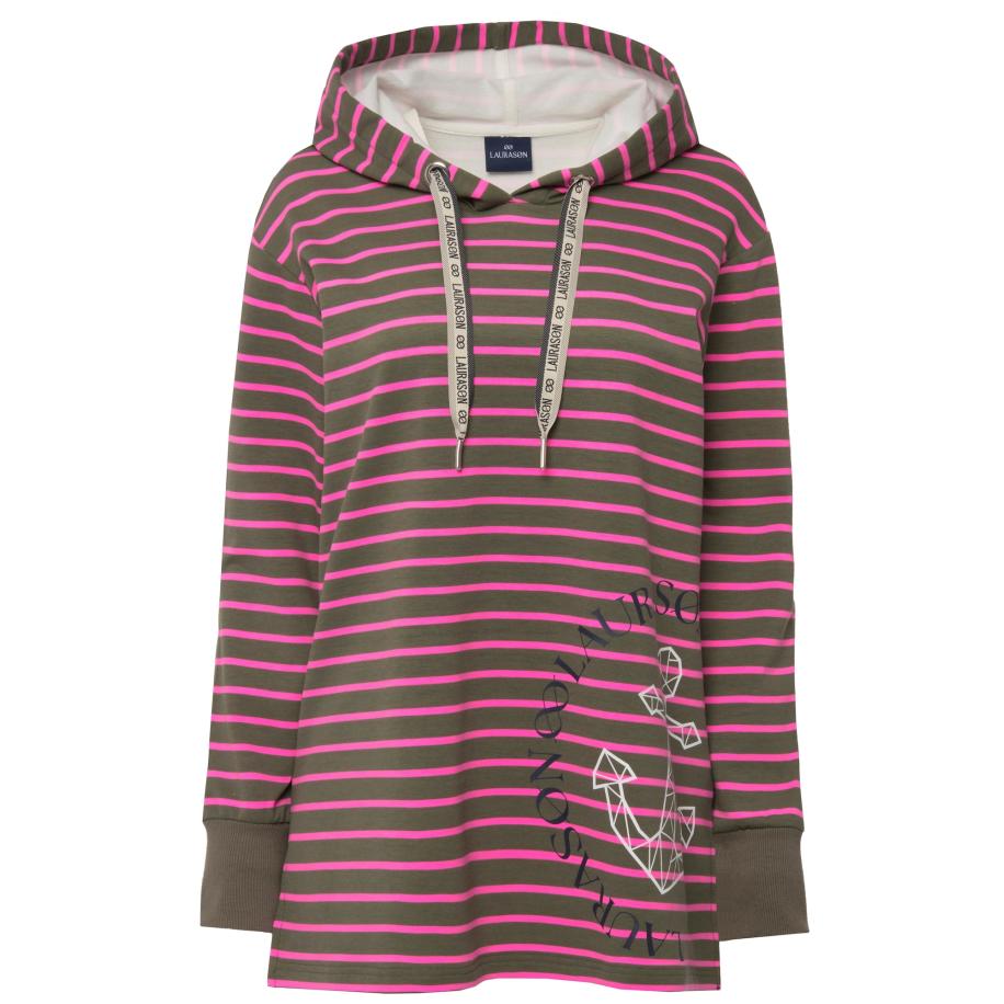 LAURASØN LAURASØN Sweatshirt bruin / pink / wit -