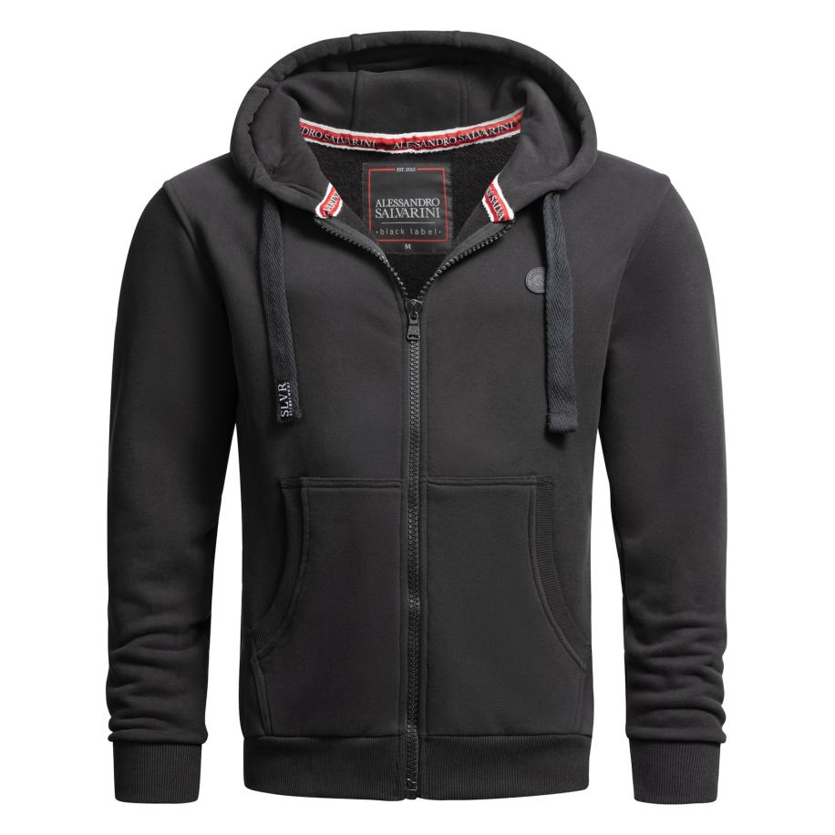 Alessandro Salvarini Alessandro Salvarini Sweatvest Lomborio zwart -