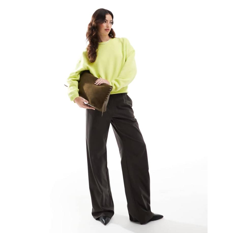 Scalpers Basic sweater in limoengroen Groen