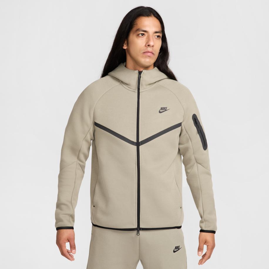 Nike Tech Windrunner herenjack van fleece met rits over de hele lengte - Groen Groen