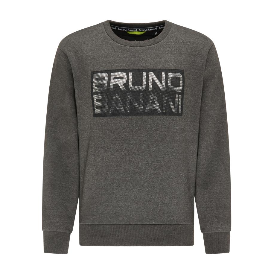 Bruno Banani Bruno Banani Sweatshirt WATSON grijs gemêleerd / zwart / zilver -