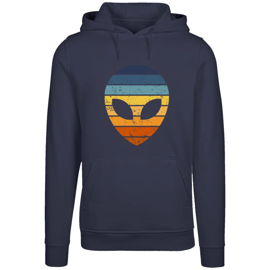 F4NT4STIC F4NT4STIC Sweatshirt Alien Sonnenuntergang Retro donkerblauw / gemengde kleuren -