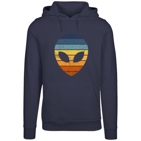 F4NT4STIC F4NT4STIC Sweatshirt Alien Sonnenuntergang Retro donkerblauw / gemengde kleuren
