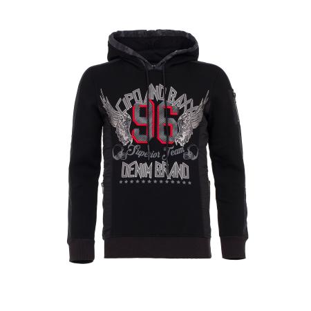 Cipo & Baxx CIPO & BAXX Sweatshirt grijs / rood / zwart