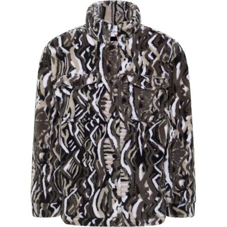 carlo colucci Carlo Colucci Sweatvest Dirler taupe / aardetinten / zwart / wit