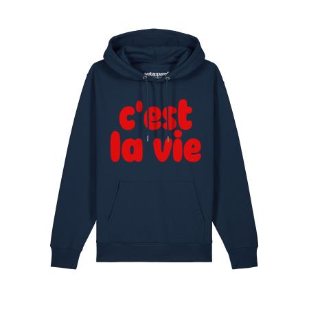 Watapparel Watapparel Sweatshirt Cest la vie navy / rood