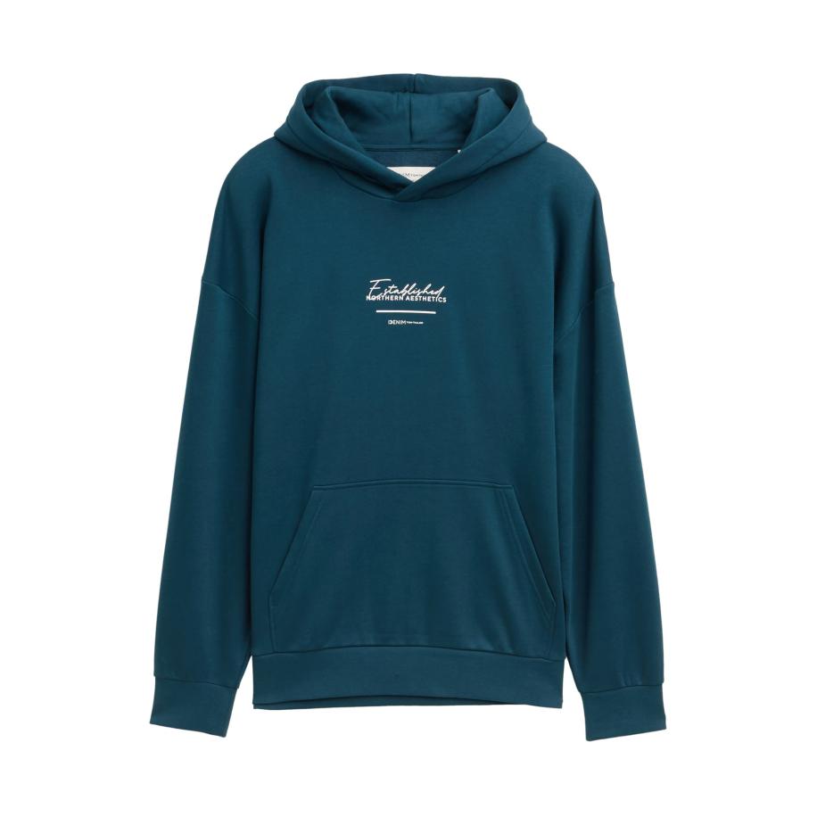 Tom Tailor TOM TAILOR DENIM Sweatshirt donkergroen / wit -