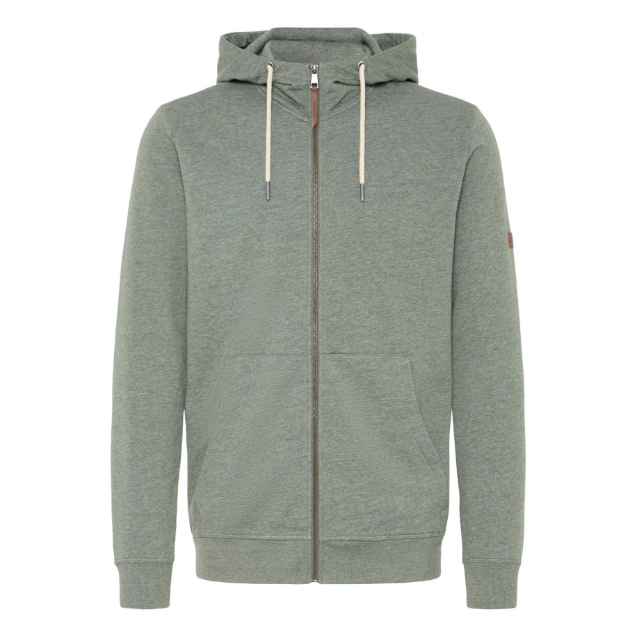 Solid !Solid Sweatvest SDSIMA groen gemêleerd -