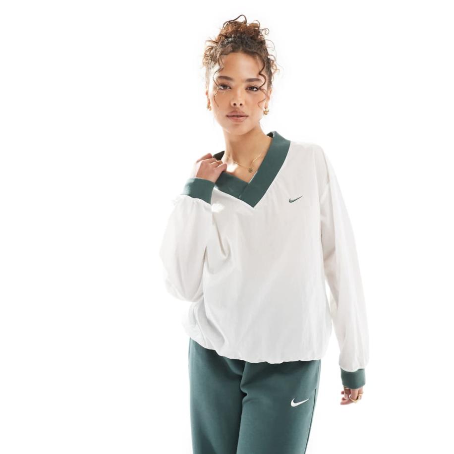 Nike Trend Sweatshirt met V-hals in beige-Neutraal Multicolor