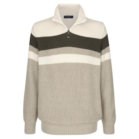 BABISTA Half-Zip Sweater beige, Motief