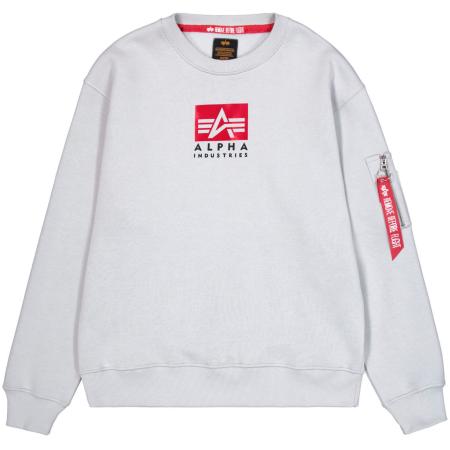 Alpha Industries ALPHA INDUSTRIES Sweatshirt lichtgrijs / rood / zwart