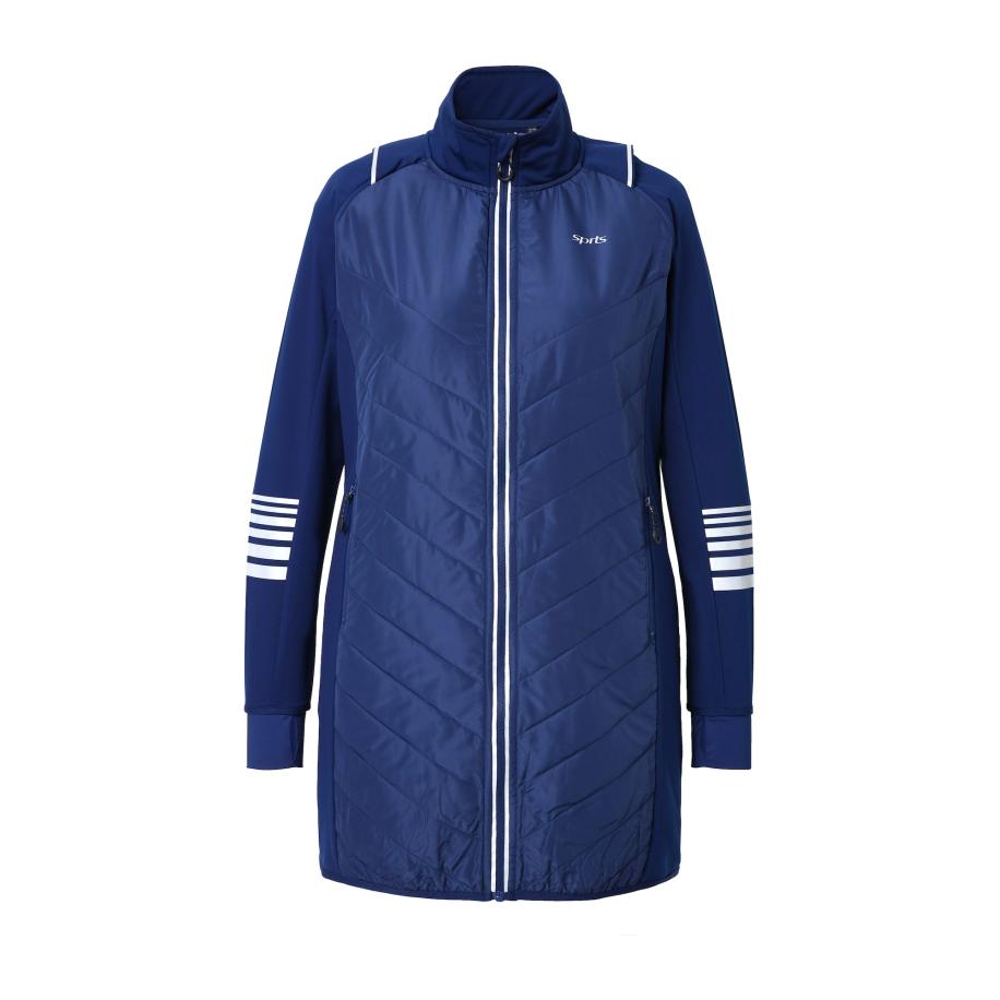 Ulla Popken Ulla Popken Sweatvest indigo / wit -