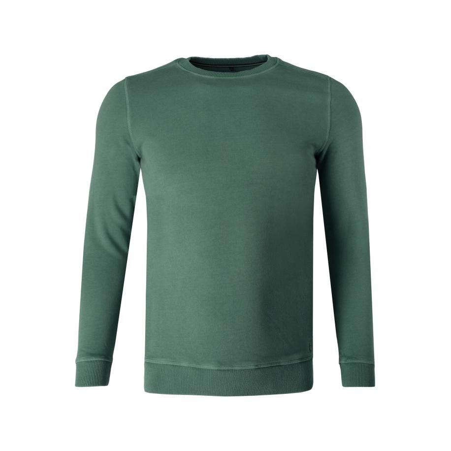 Marvelis Casual Sweatshirt ronde hals donkergroen, Effen Groen