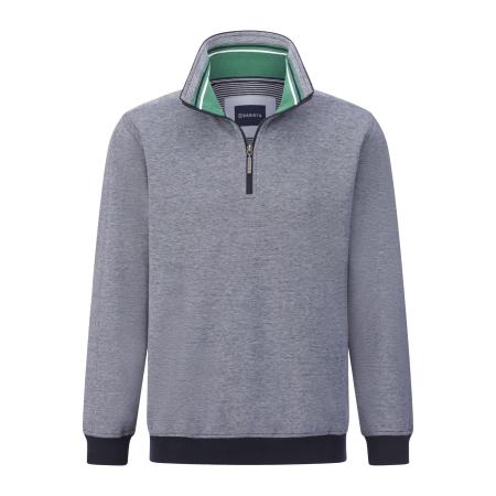 BABISTA Half-Zip Sweater donkerblauw, Effen