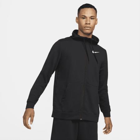 Nike Dry Dri-FIT fitnesstrui met rits en capuchon voor heren - Zwart