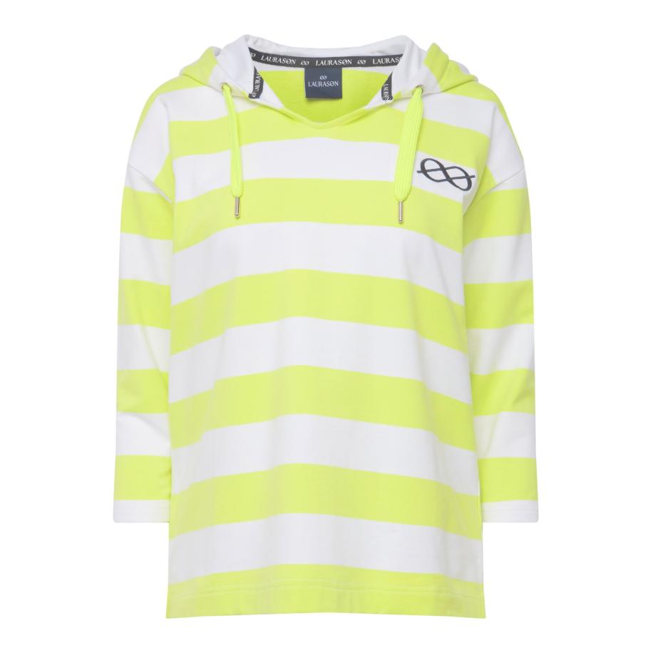 LAURASØN LAURASØN Sweatshirt geel / wit -