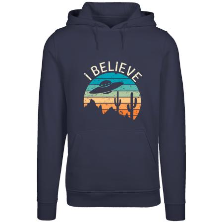 F4NT4STIC Sweatshirt I Believe UFO Alien Sonnenuntergang nachtblauw / gemengde kleuren