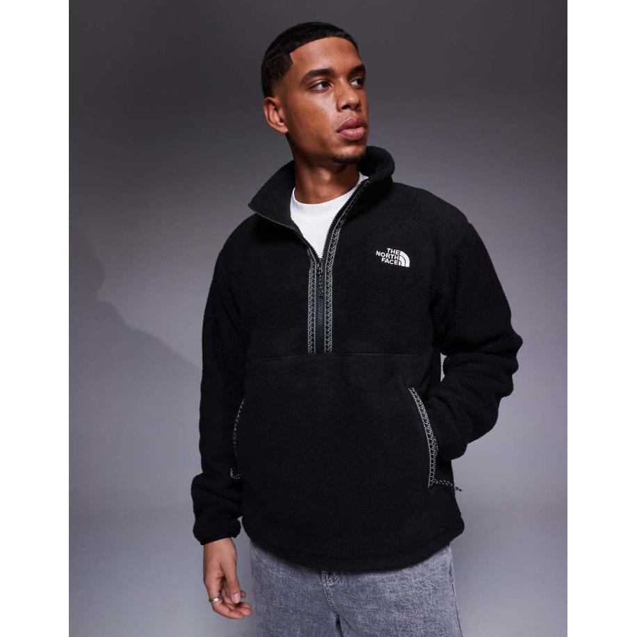 The North Face - Fleeski - Fleecejack van zware stof met 1/4 rits in zwart Zwart