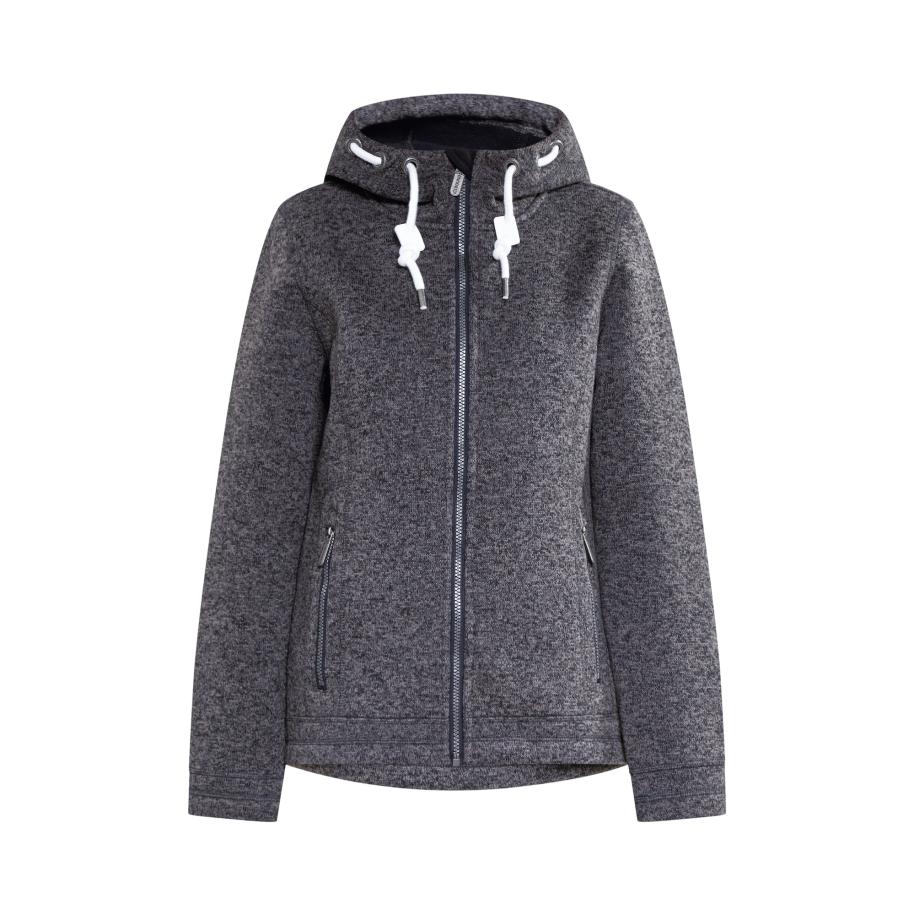ICEBOUND ICEBOUND Fleece jas Altiplano antraciet / wit -