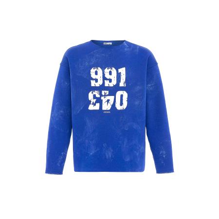 VAMOS CLO VAMOS CLO Sweatshirt blauw / wit