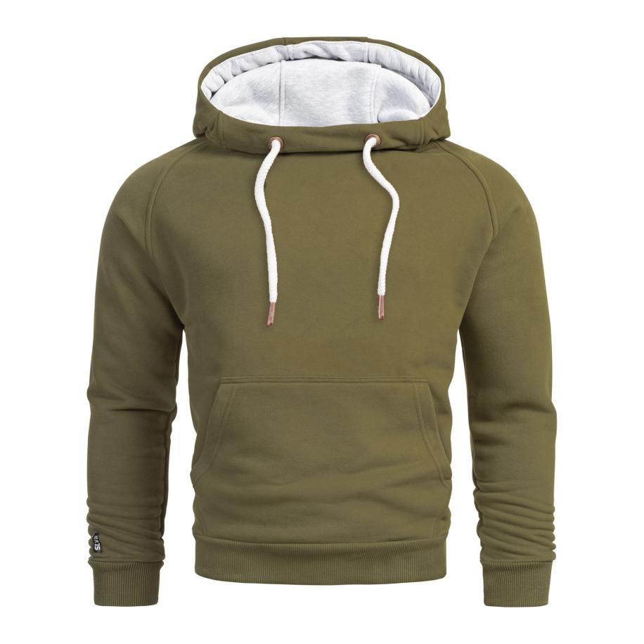 Alessandro Salvarini Alessandro Salvarini Sweatshirt Paolo kaki / wit gemêleerd -