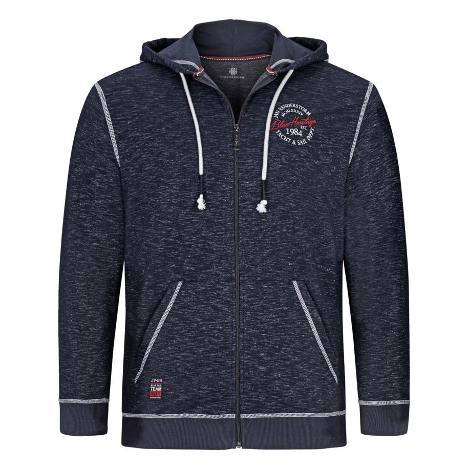 jan vanderstorm Jan Vanderstorm Sweatvest Jokora donkerblauw -