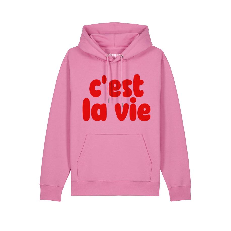 Watapparel Watapparel Sweatshirt Cest La Vie rosa / rood -