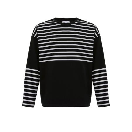 VAMOS CLO VAMOS CLO Sweatshirt zwart / wit