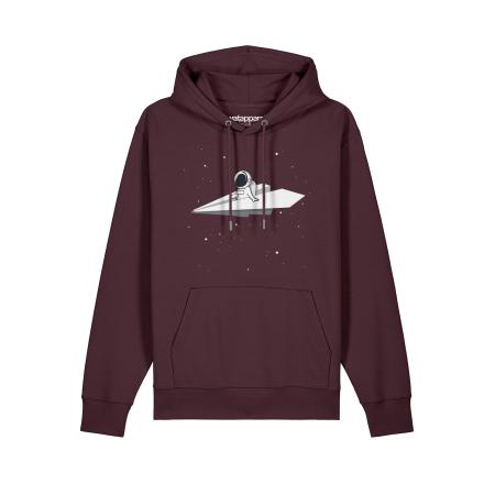 Watapparel Watapparel Sweatshirt Fly me to the moon grijs / donkerrood / zwart / wit