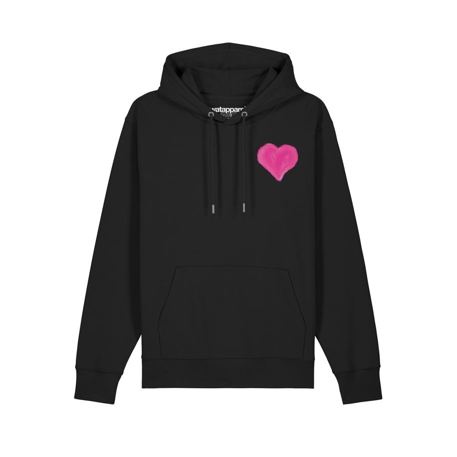 Watapparel Watapparel Sweatshirt Pink Heart pink / zwart -