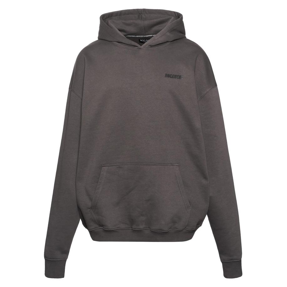 ROCAWEAR Sweatshirt donkergrijs / watermeloen rood / zwart Grijs