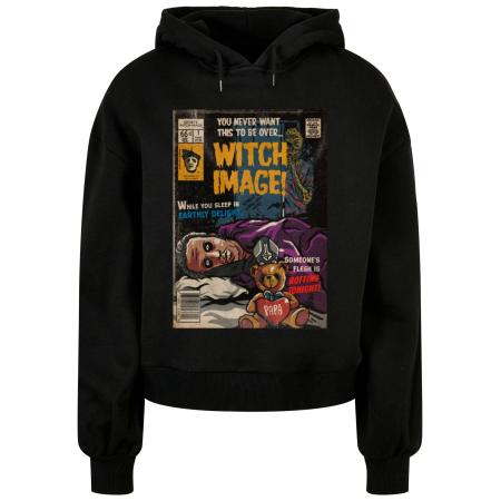 Merchcode Merchcode Sweatshirt Ghost - Witch image comic book bruin / mosterd / rood / zwart