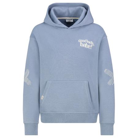 Sublevel Sublevel Sweatshirt lichtblauw / wit