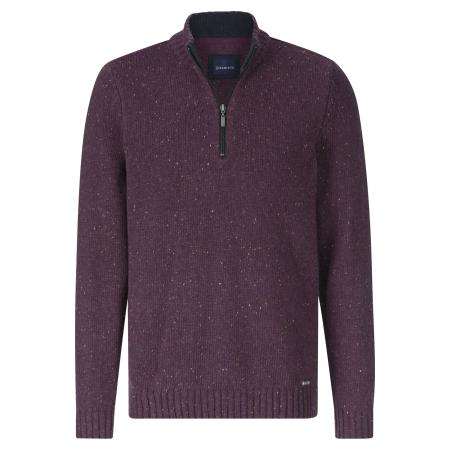 BABISTA Half-Zip Sweater donkerrood, Effen