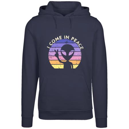 F4NT4STIC Sweatshirt Alien Peace Sunset donkerblauw / geel / orchidee / braam