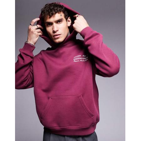 The Couture Club - Mission Statement - Ruimvallende hoodie in bordeauxrood