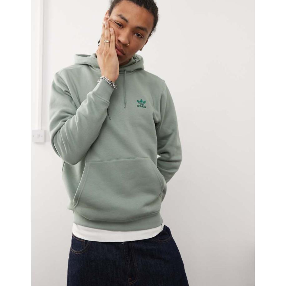 adidas Originals - Essentials - Hoodie met Trefoil-logo in groen Groen