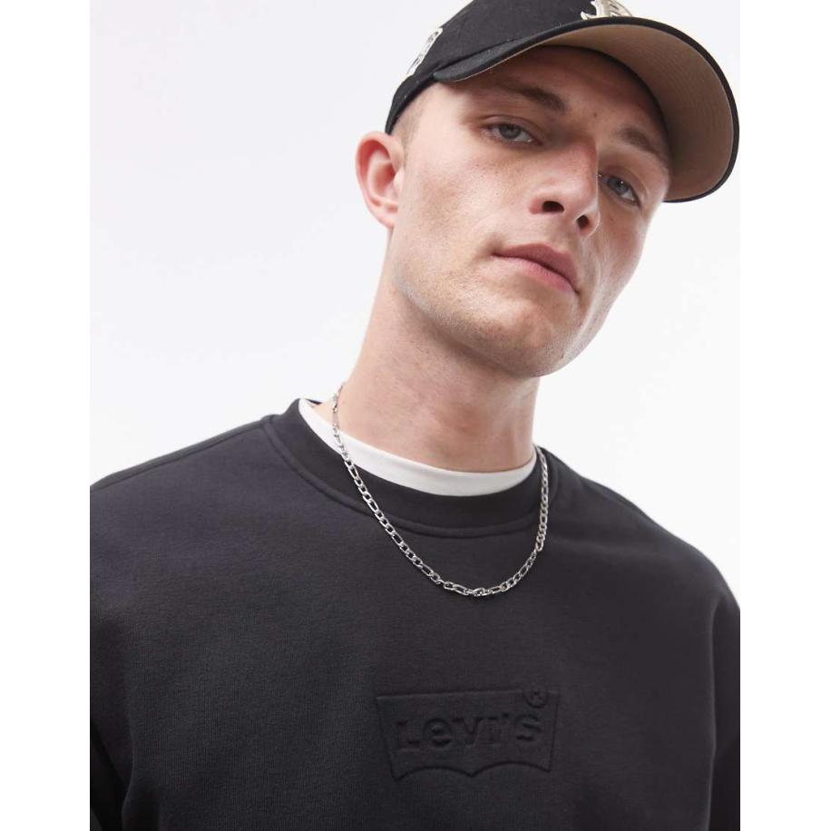 Levi's - Sweatshirt met vleermuislogo in zwart Zwart