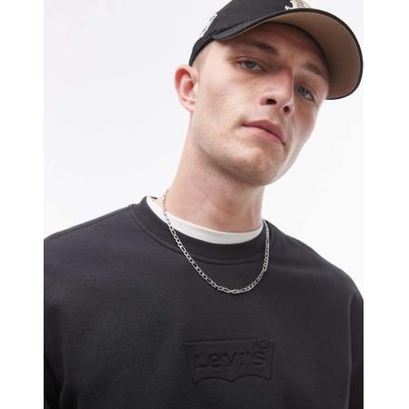 Levi's - Sweatshirt met vleermuislogo in zwart