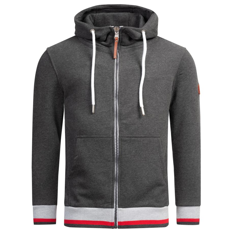 Alessandro Salvarini Alessandro Salvarini Sweatvest grijs / donkergrijs / rood -