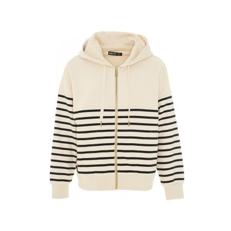 BIG STAR Sweatvest zwart / wit