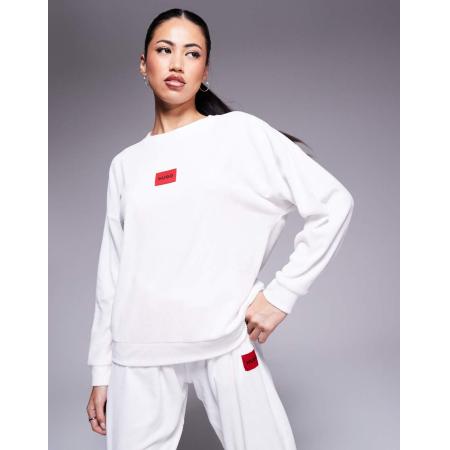 HUGO Bodywear Neve Sweatshirt in wit, deel van co-ord set
