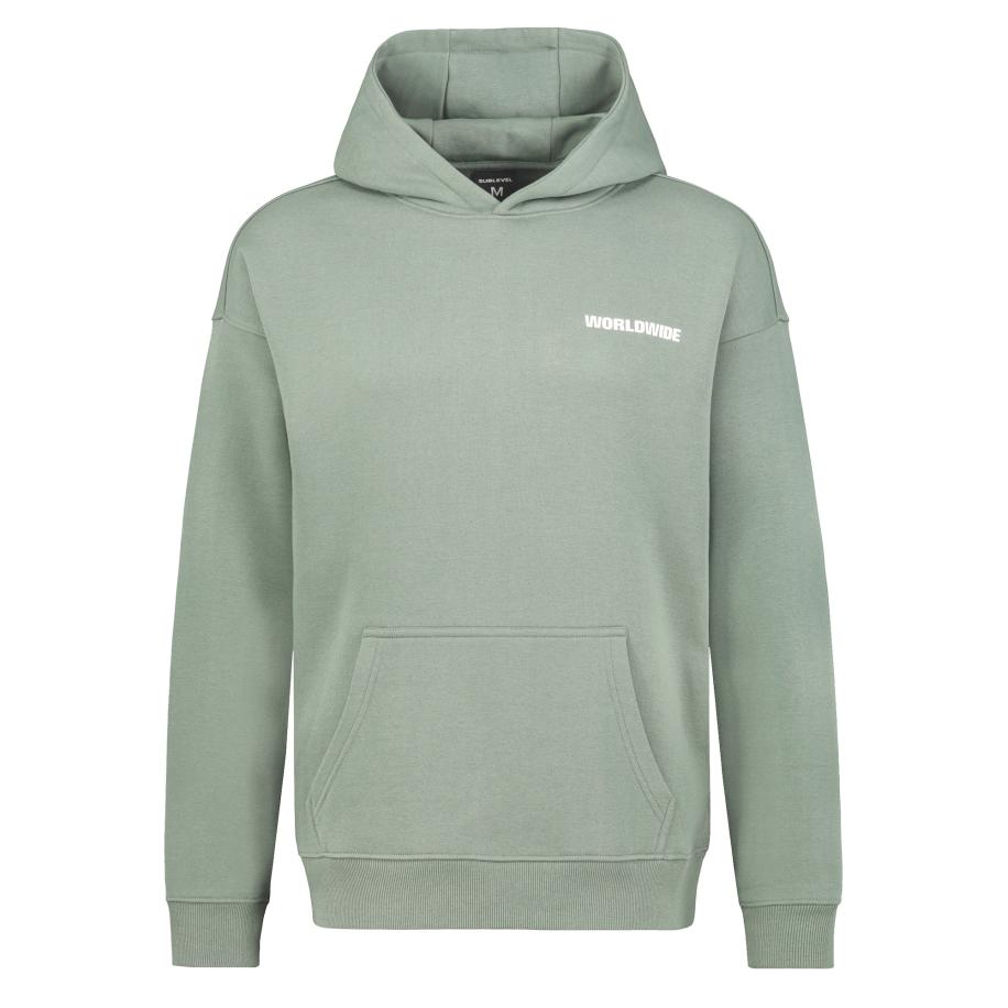 Sublevel Sweatshirt Worldwide groen / wit Groen