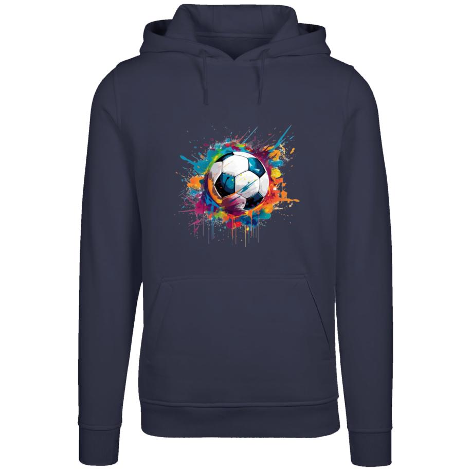 F4NT4STIC Trui Bunte Fußball Grafik donkerblauw / gemengde kleuren Blauw