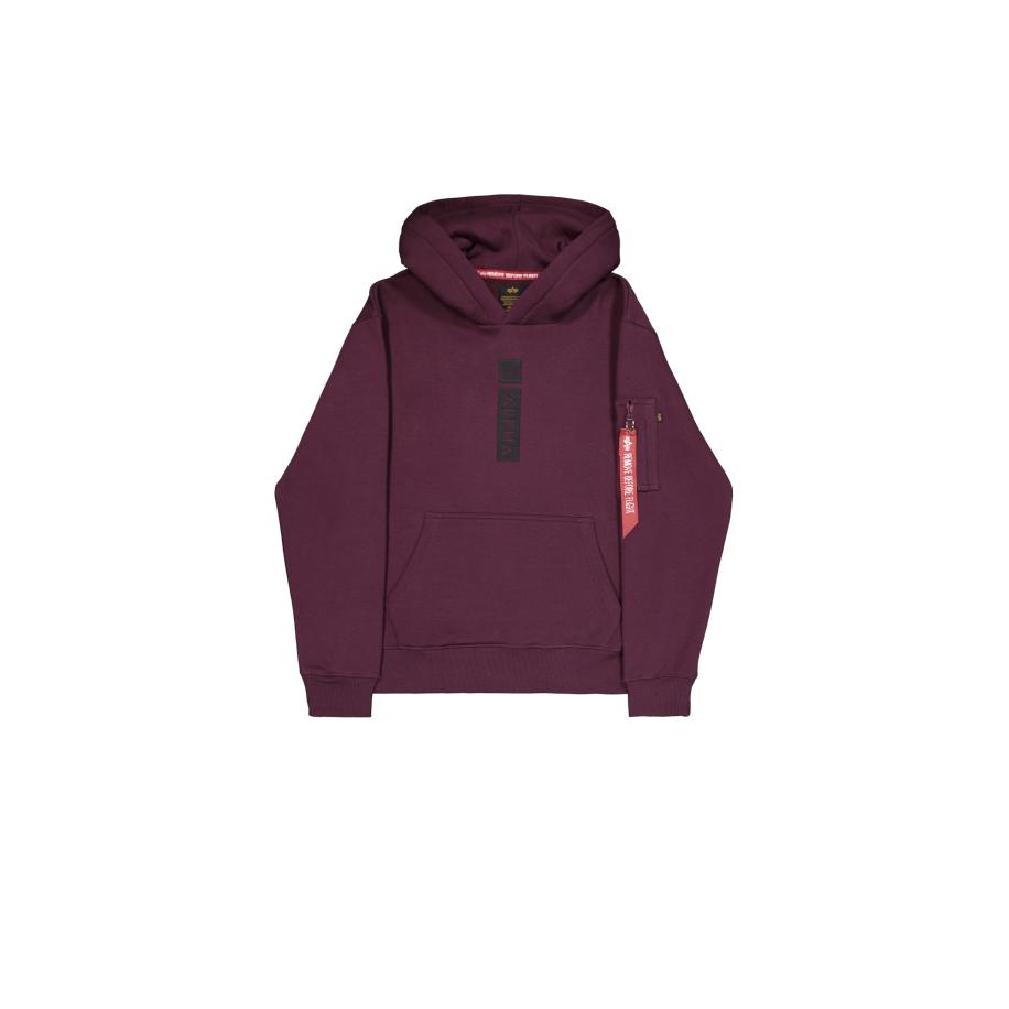ALPHA INDUSTRIES Trui Alpha Puff donkerrood / zwart Rood