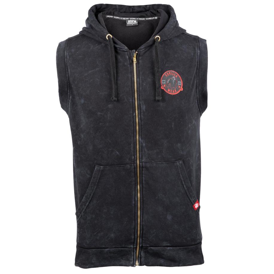 Gorilla Wear Gorilla Wear Sweatvest grijs / rood / zwart gemêleerd -